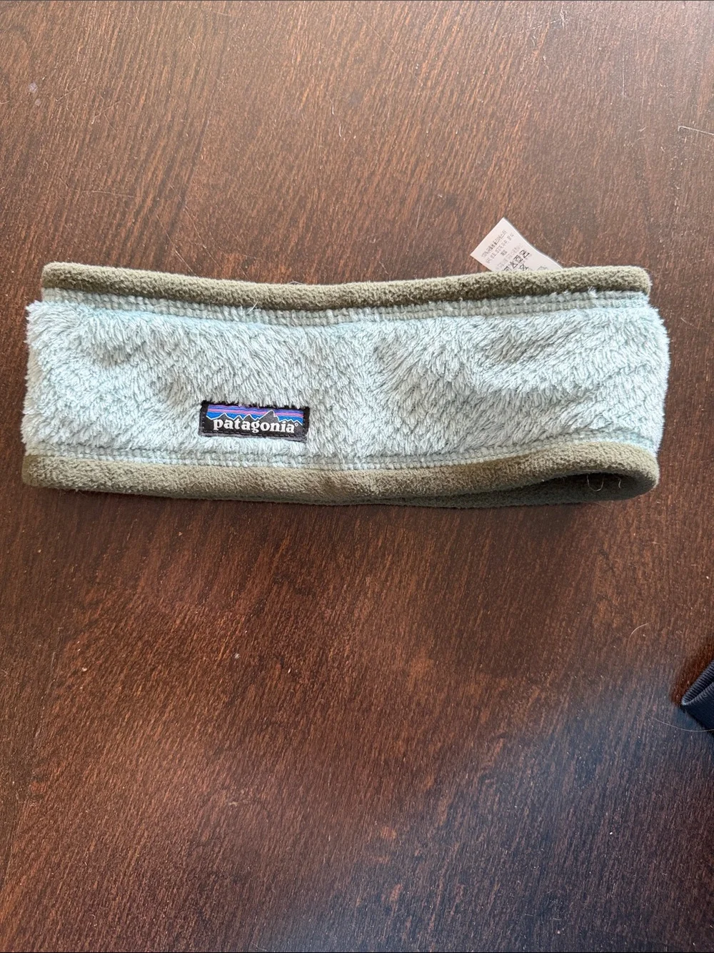 Patagonia Women’s Re Tool Fleece Headband in Light Blue and Green